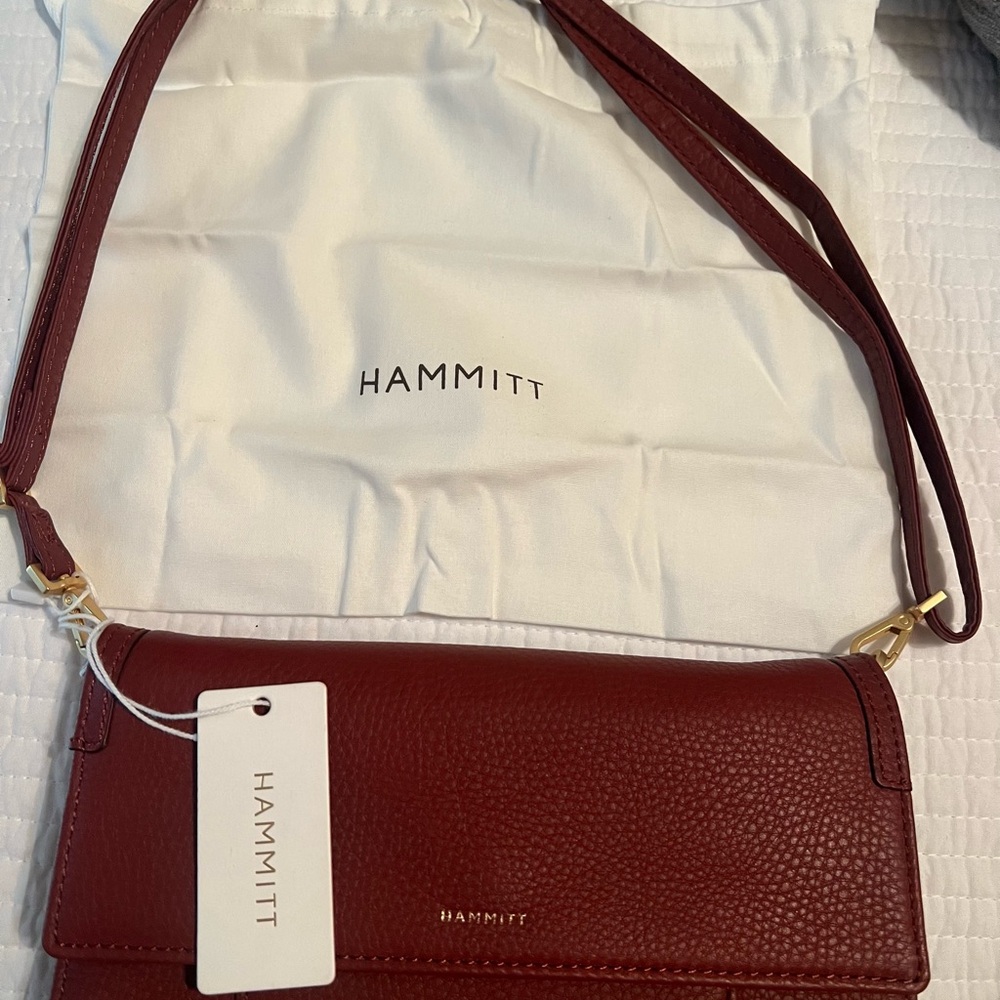 Hammitt Red Leather Crossbody with Adjustable Strap.New with tags